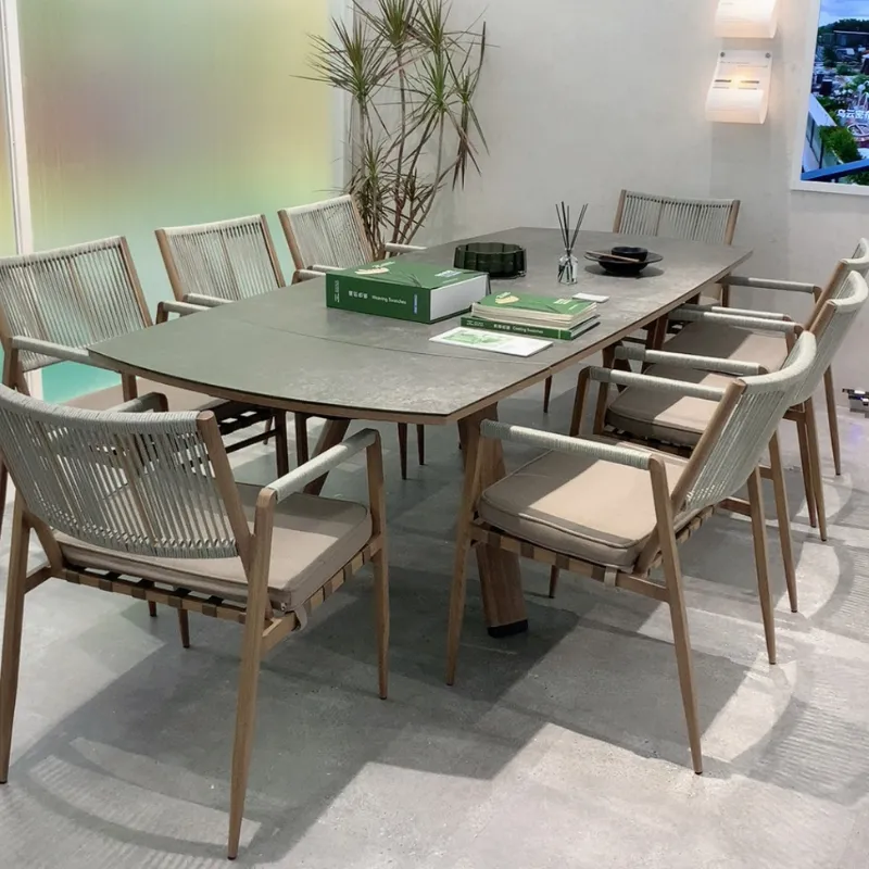 Outdoor Swivel Table and Chair Set - Image 2