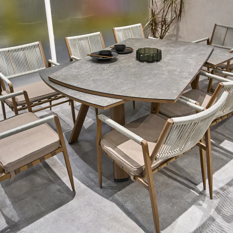 Outdoor Swivel Table and Chair Set - Image 4